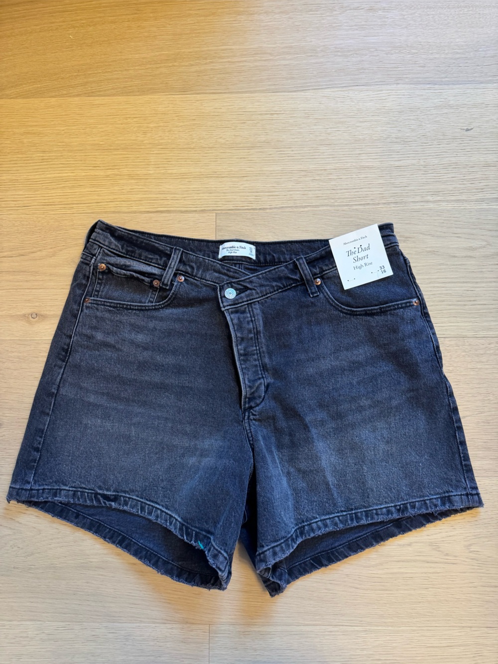 Abercrombie & Fitch Washed Black Jean Shorts
